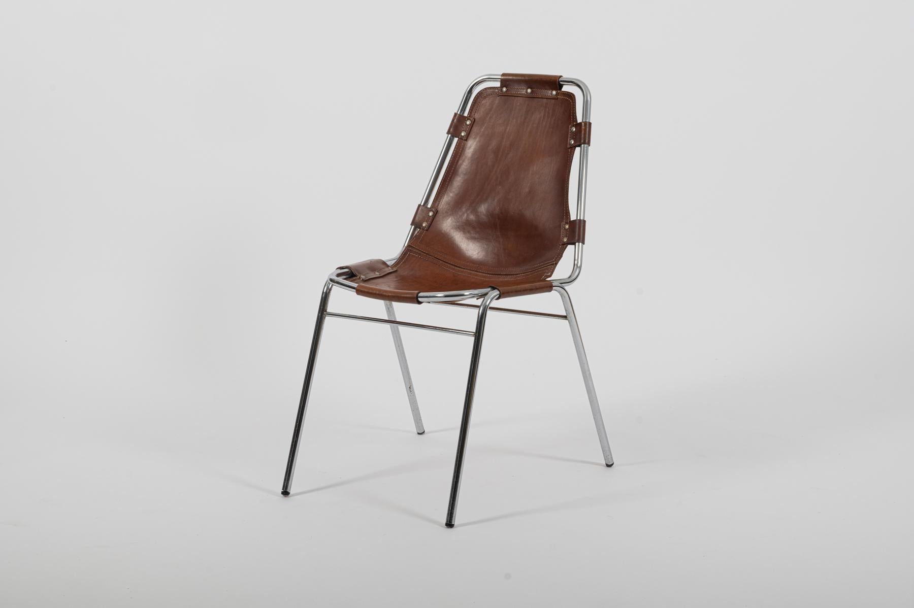 Metà XX secolo Le sedie Les Arcs scelte da Charlotte Perriand c1960 di Dal Vera in vendita
