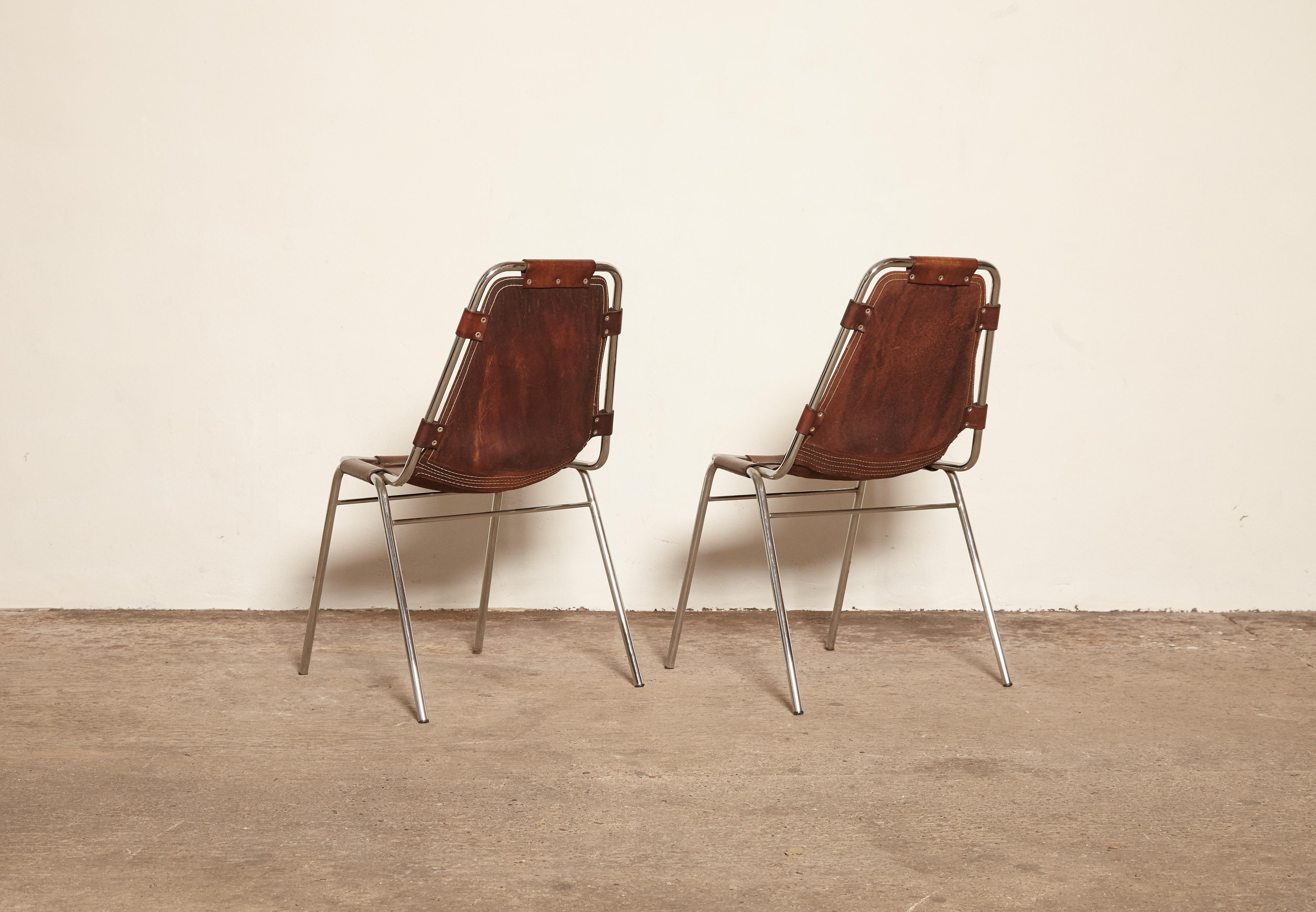 French 'Les Arcs' Chairs Selected by Charlotte Perriand, 1970s