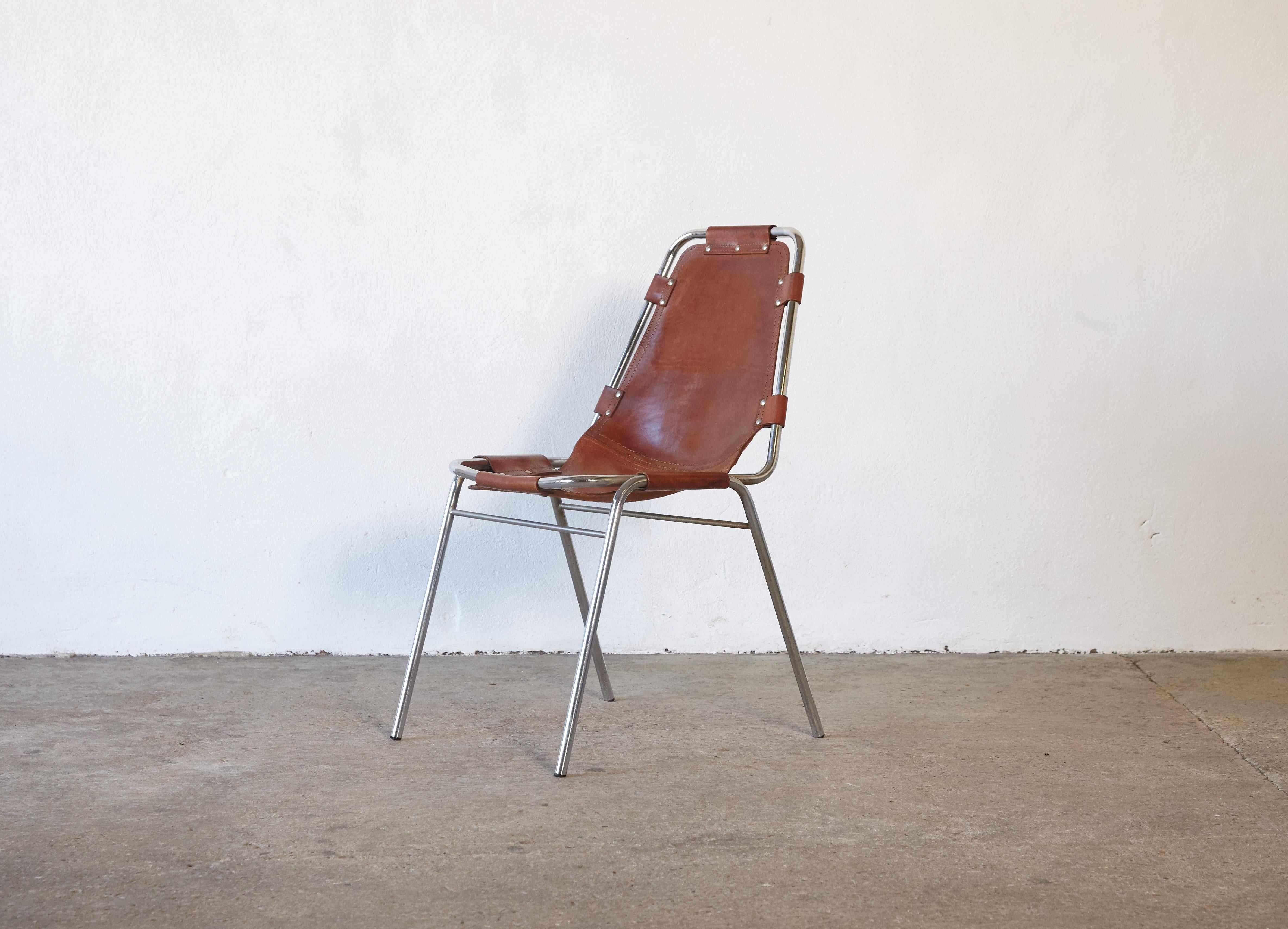 'Les Arcs' Chairs Selected by Charlotte Perriand, 1970s, Sold Individually In Good Condition In London, GB