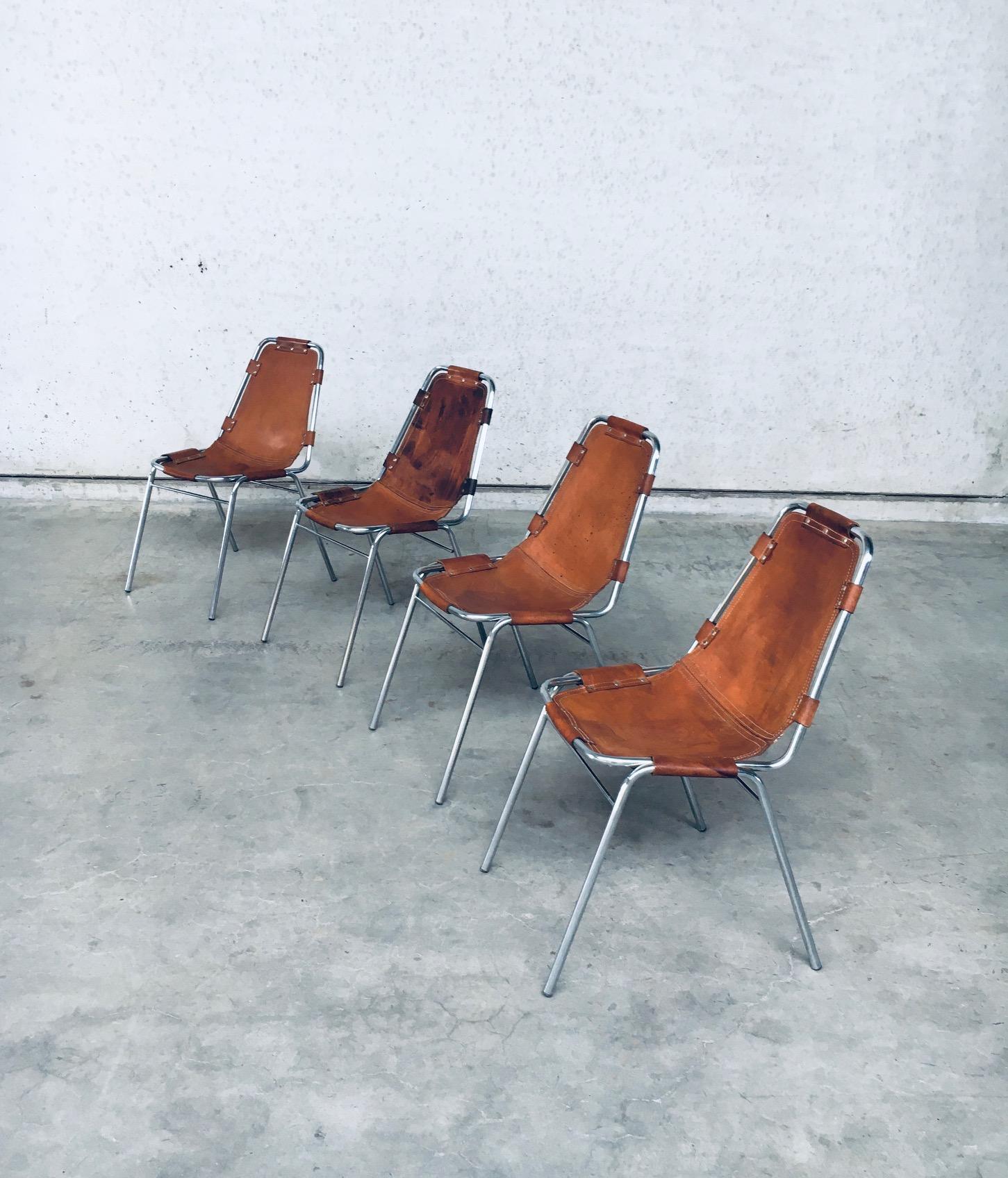 Esszimmerstühle „Les Arcs“ von Dal Vera, ausgewählt von Charlotte Perriand, Italien 1960er Jahre (Moderne der Mitte des Jahrhunderts) im Angebot