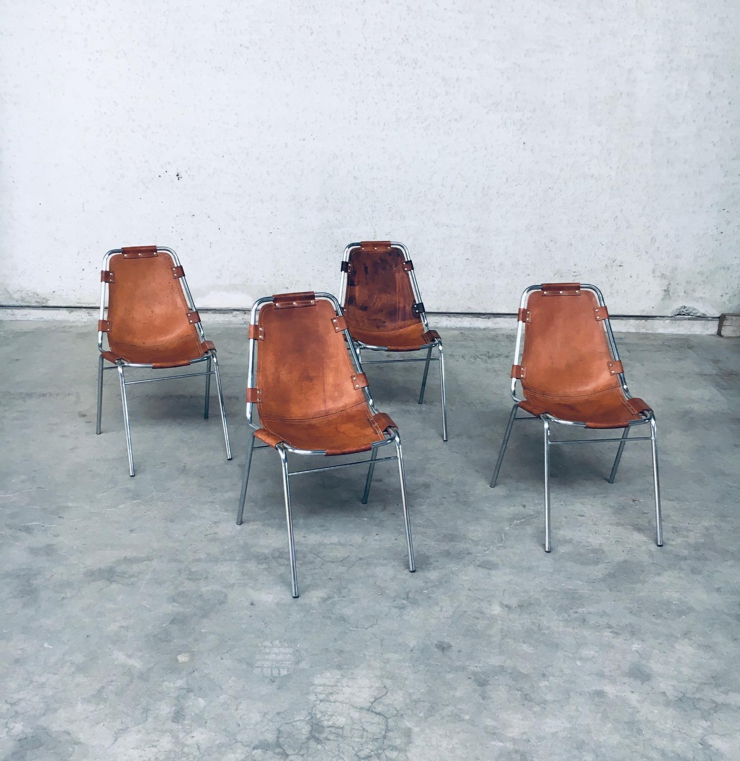 Esszimmerstühle „Les Arcs“ von Dal Vera, ausgewählt von Charlotte Perriand, Italien 1960er Jahre (Stahl) im Angebot