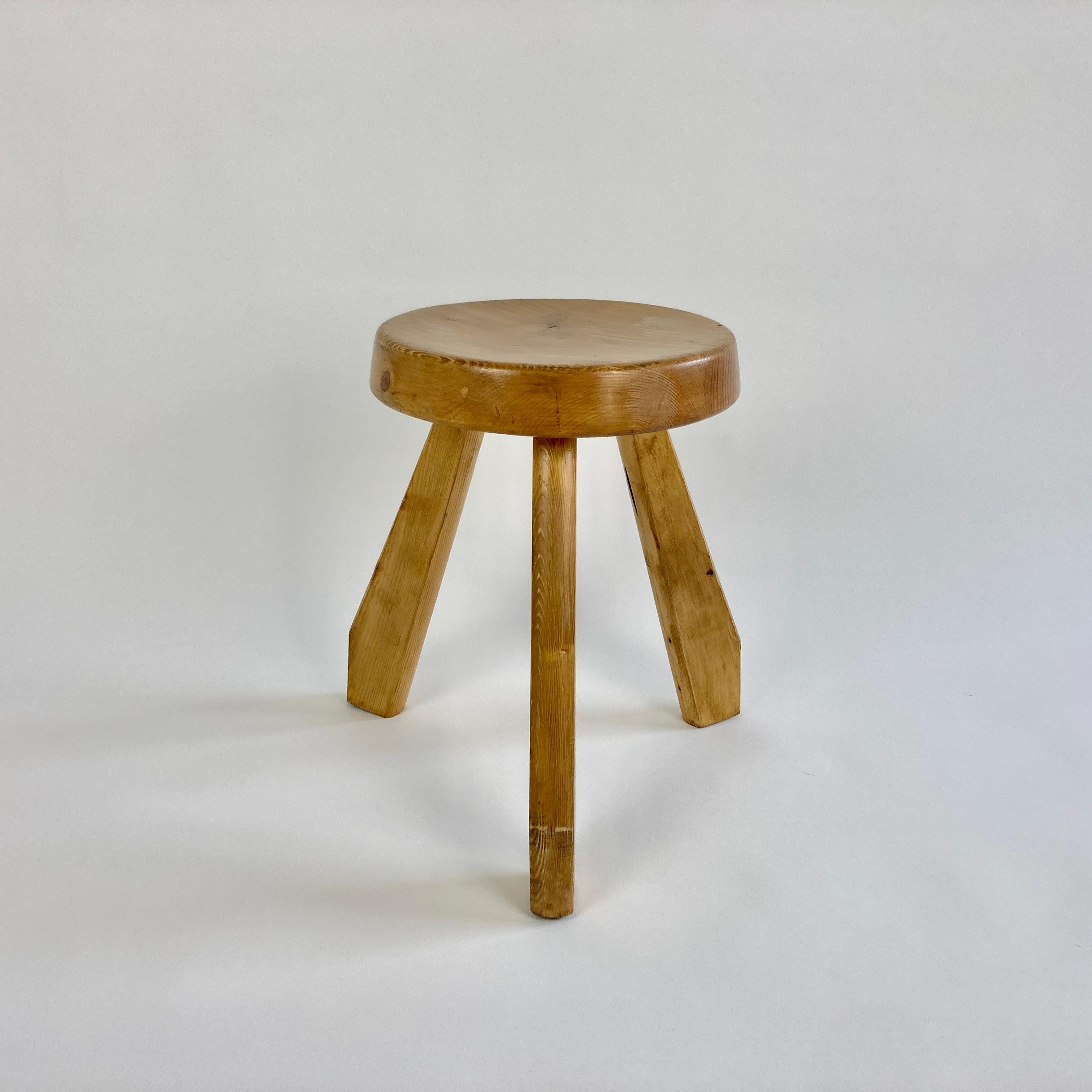 French Les Arcs Sandoz Stool by Charlotte Perriand, France 1960s