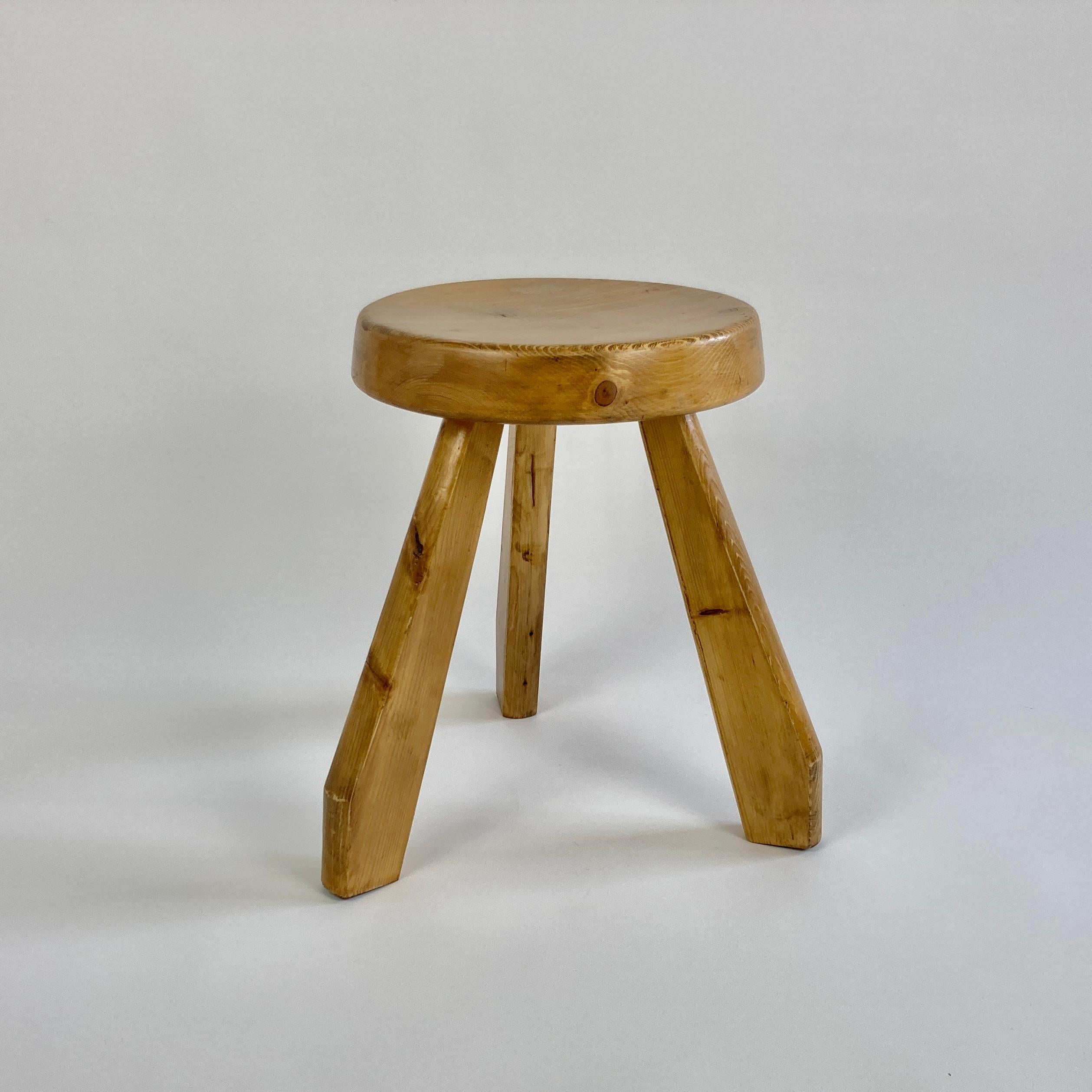 Les Arcs Sandoz Stool by Charlotte Perriand, France 1960s In Good Condition In Bristol, GB