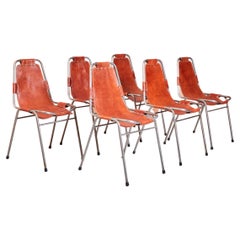 Les Arcs Stacking Chairs of Charlotte Perriand Fame, Set of Six, 1960s