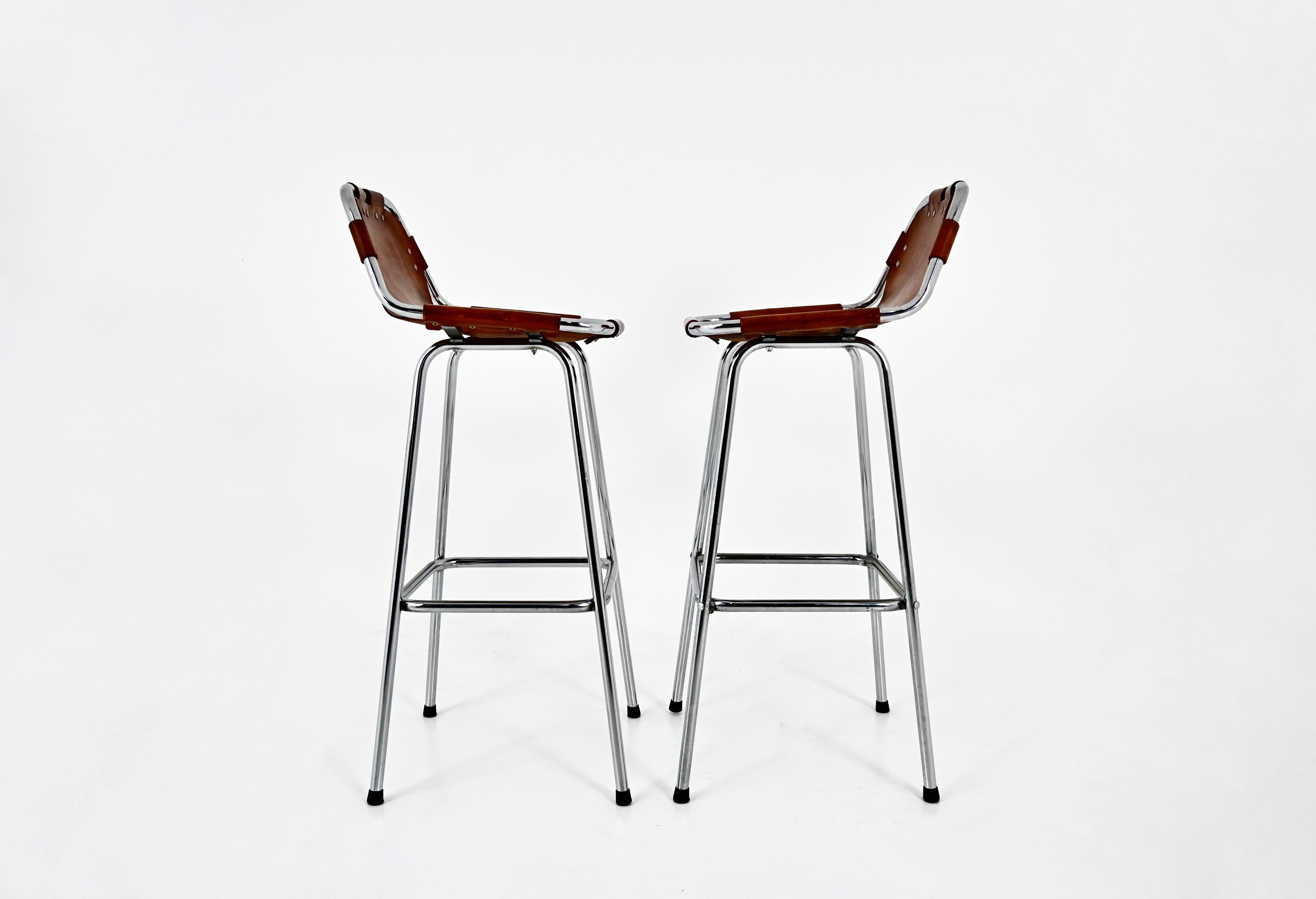 Les Arcs Stools by Charlotte Perriand, 1960s, Set of 2 In Good Condition For Sale In bruxelles, BE