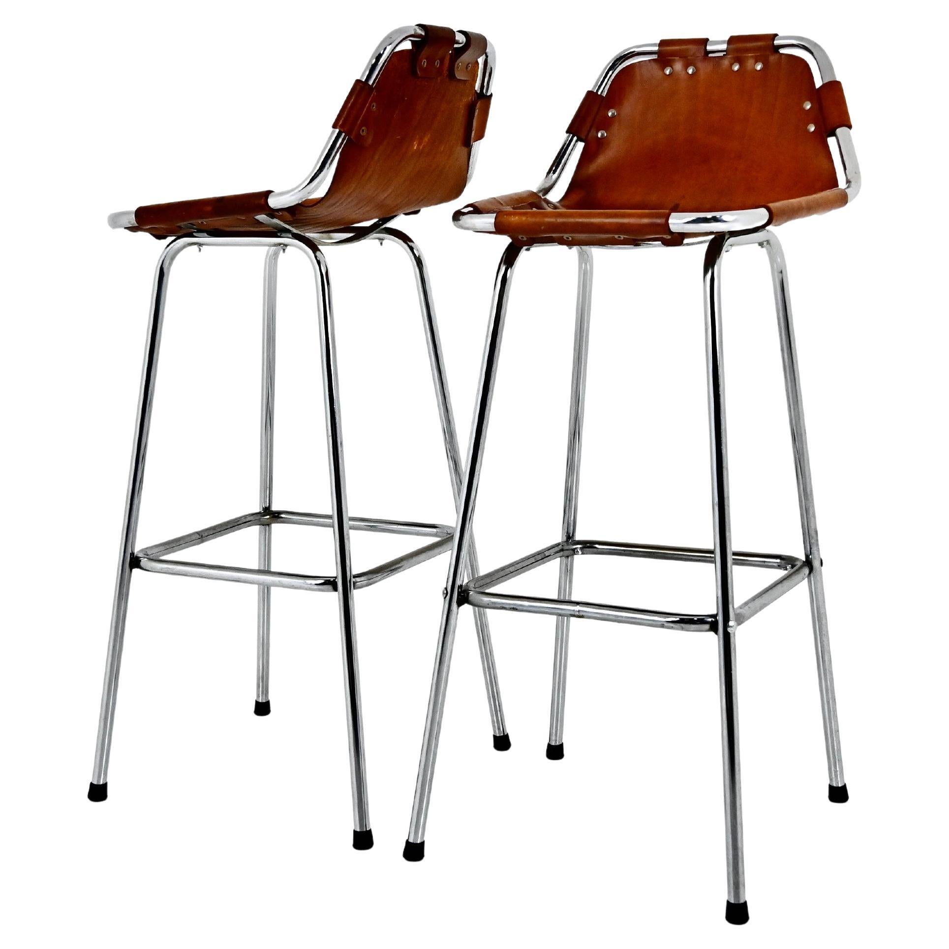 Les Arcs Stools by Charlotte Perriand, 1960s, Set of 2 For Sale