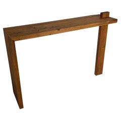 Consolle in pino massiccio in stile Les Arcs, ispirata a Charlotte Perriand, anni '70