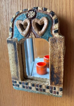 Les Argonautes Ceramic Mirror, France, 1960s