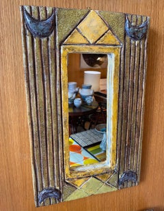 Espejo de cerámica Les Argonautes, Francia, años 60