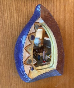 Les Argonautes Ceramic Mirror, France, 1960s