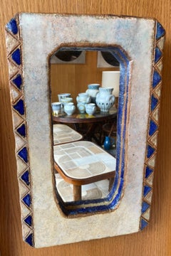 Les Argonautes Ceramic Mirror, France, 1960s