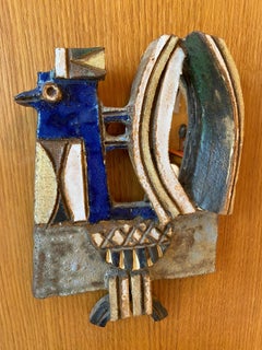 Les Argonautes Ceramic Mirror, France, 1960s