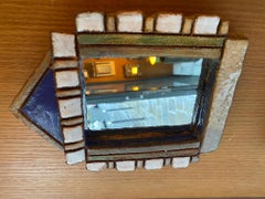 Les Argonautes Ceramic Mirror, France, 1960s