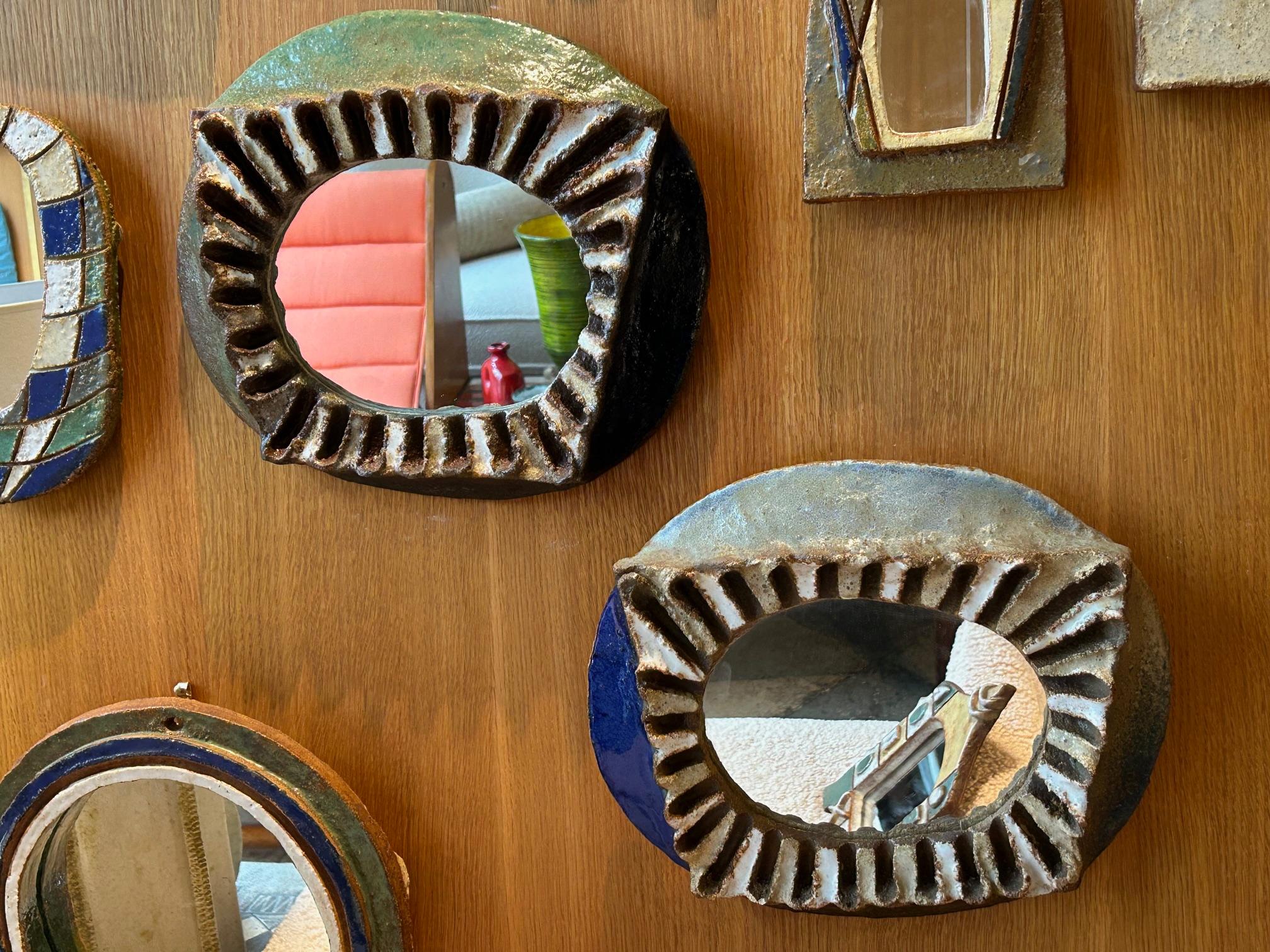 Français Les Argonautes Ceramic Mirror, France, 1960s en vente