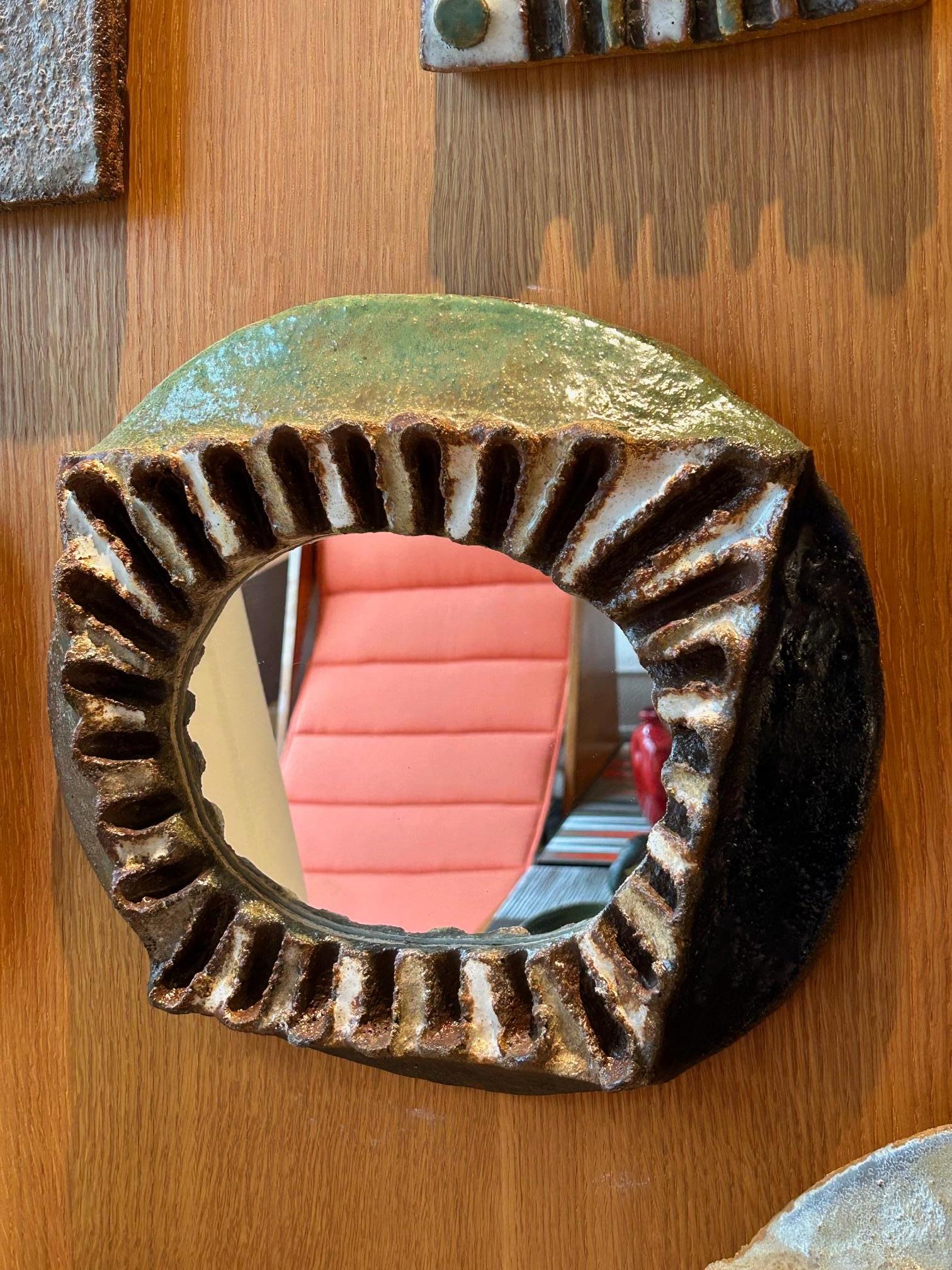 Français Les Argonautes Ceramic Mirror, France, 1960s en vente