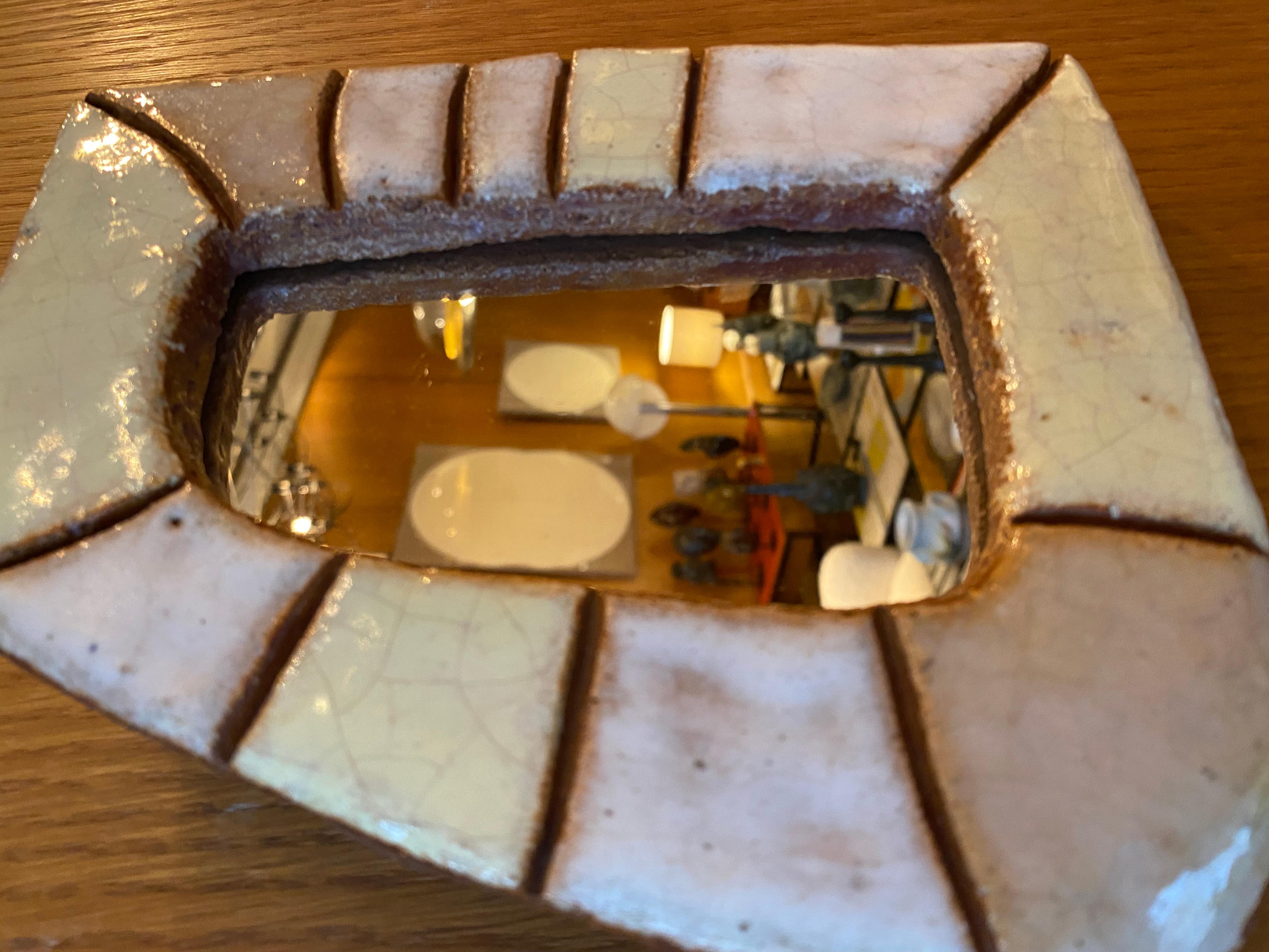 Les Argonautes Ceramic Mirror, France, 1960s In Good Condition In Paris, FR