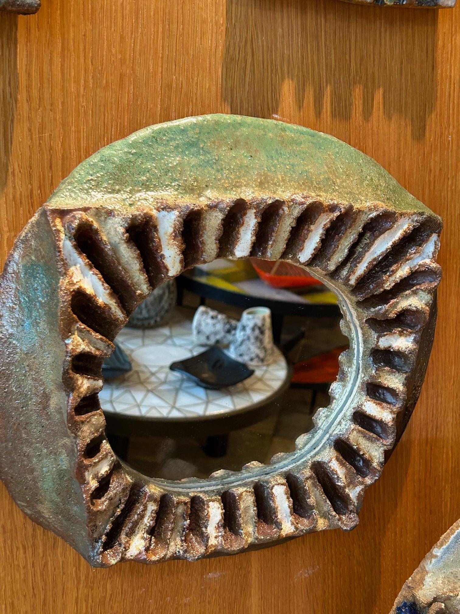 Milieu du XXe siècle Les Argonautes Ceramic Mirror, France, 1960s en vente