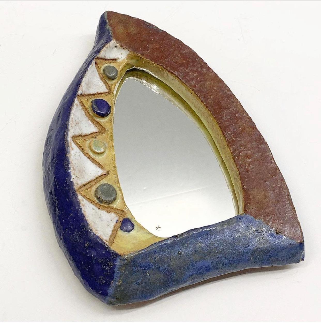 Les Argonautes Ceramic Mirror, France, 1960s 1