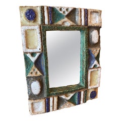 Les Argonautes Ceramic Mirror, France, 1960s