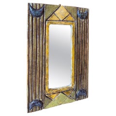 Les Argonautes Ceramic Mirror, France, 1960s