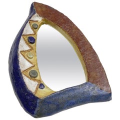 Les Argonautes Ceramic Mirror, France, 1960s