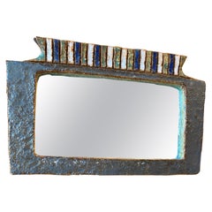 Les Argonautes Ceramic Mirror, France, 1960s