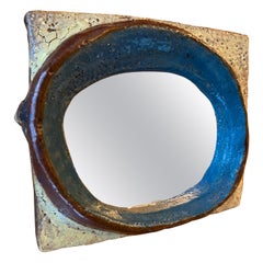 Les Argonautes Ceramic Mirror, France, 1960s