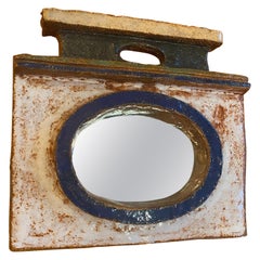 Les Argonautes Ceramic Mirror, France, 1960s