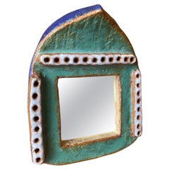 Les Argonautes Ceramic Mirror, France, 1960s