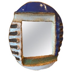 Les Argonautes Ceramic Mirror, France, 1960s