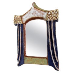 Les Argonautes Ceramic Mirror, France, 1960s