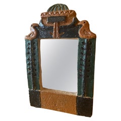 Les Argonautes Ceramic Mirror, France, 1960s