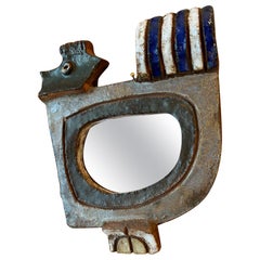 Les Argonautes Ceramic Mirror, France, 1960s