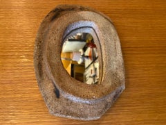Les Argonautes Ceramic Mirror, France, Vallauris, 1960s