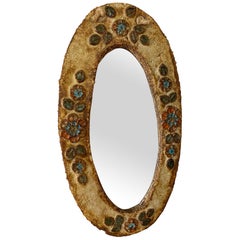 Ceramic Mirror, France, Vallauris, 1960s