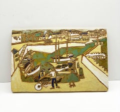 Les Argonautes Ceramic Panel, France, Vallauris, 1960s