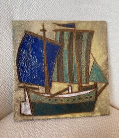 Les Argonautes Ceramic Panel, France, Vallauris, 1960s