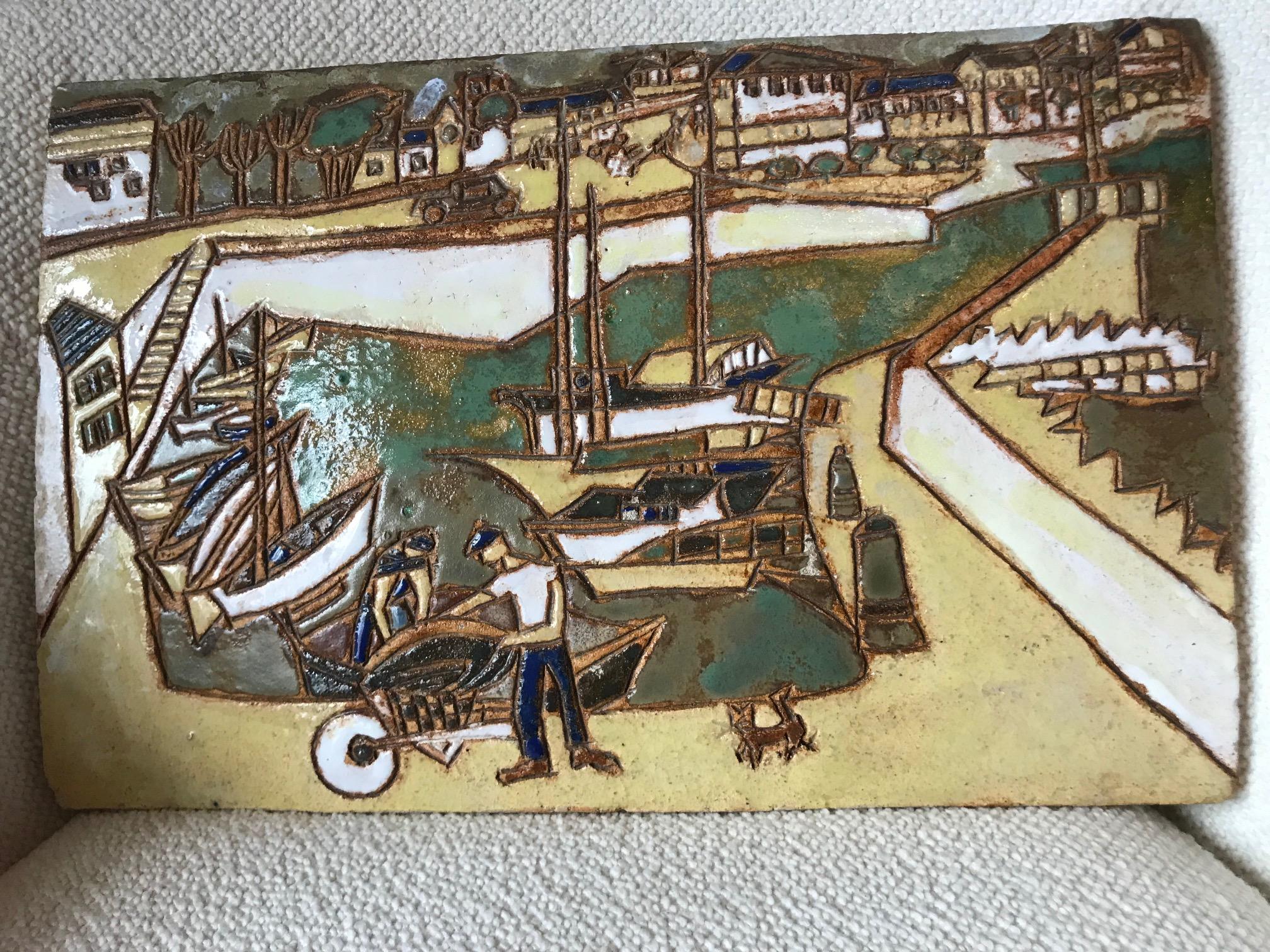 Les Argonautes Ceramic Panel, France, Vallauris, 1960s For Sale 2