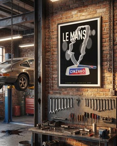 Série SMOKE : Le Mans Cinzano by LES AUTO GRAPHIQUE Limited Edition Poster