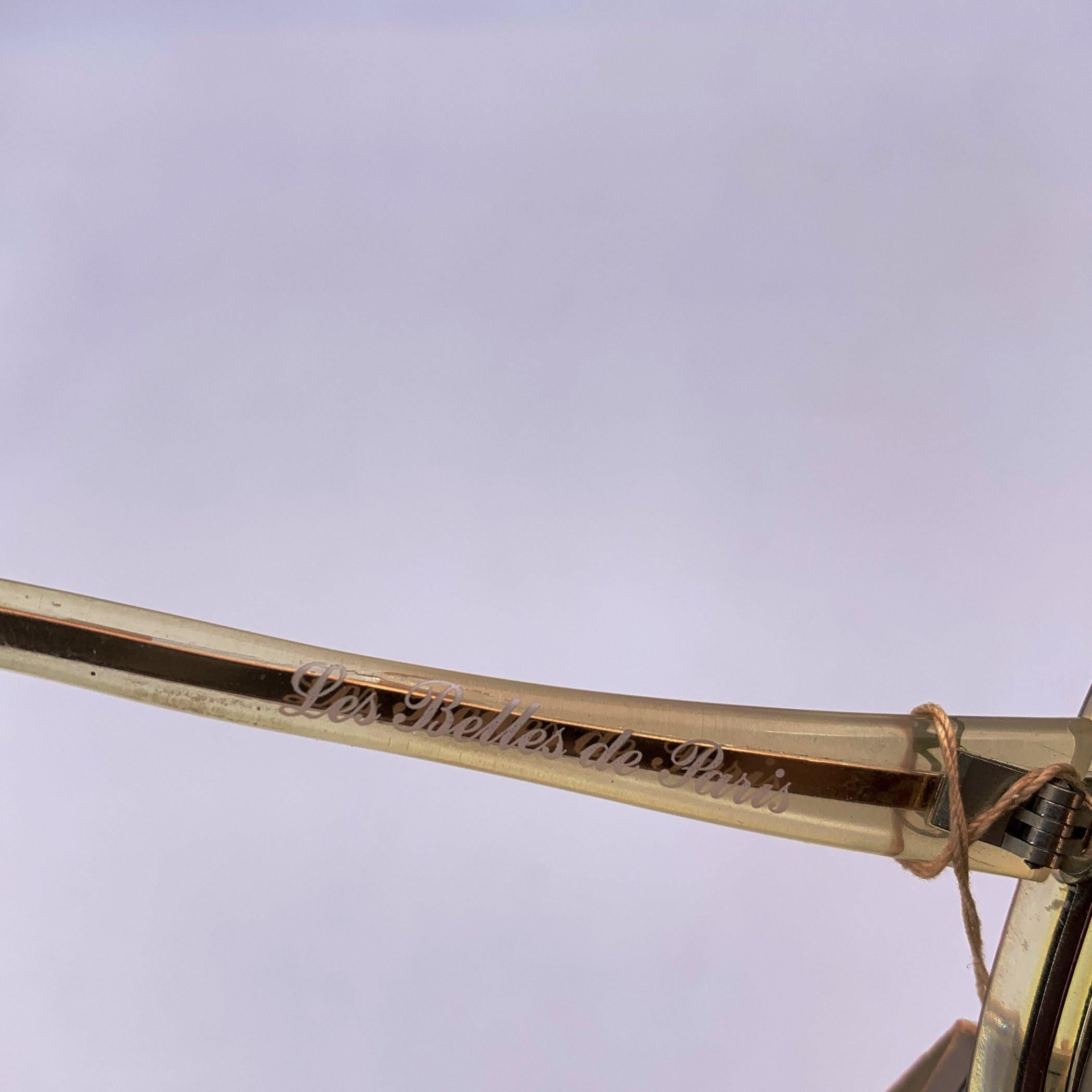 Les Belles de Paris Lunettes de soleil Vintage By Mod. 760/CW 60/15 120mm Excellent état - En vente à Rome, Rome