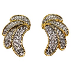 LES BERNARD Boucles d'oreilles vintage à clip des années 1980
