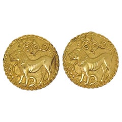 LES BERNARD Earrings Vintage 1980s Clip on