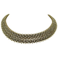 Les Bernard Encrusted Crystal Choker Necklace Never Worn - Vintage