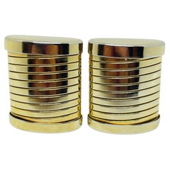 LES BERNARD INC orecchini a clip firmati vintage in tonalità oro