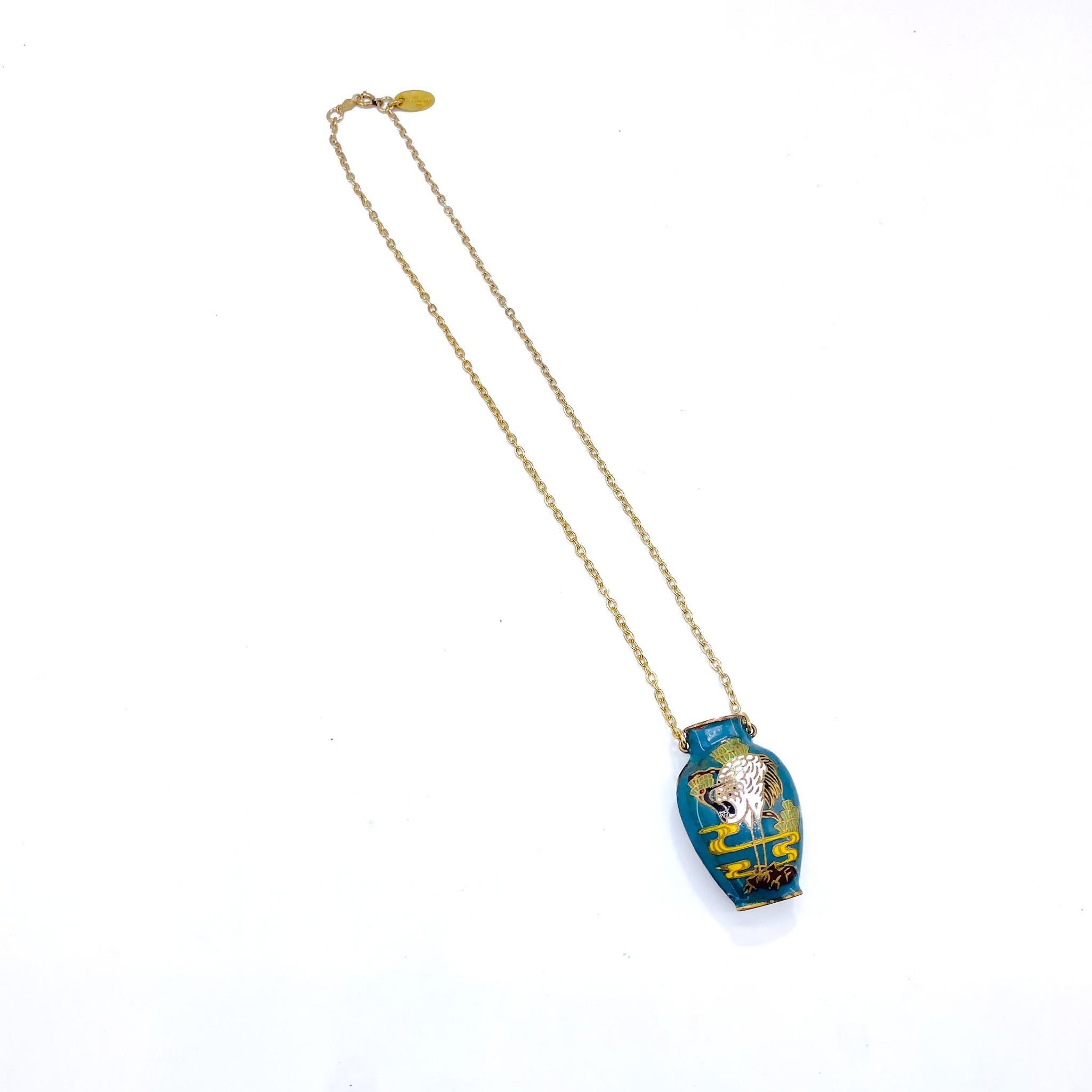 Vintage Les Bernard 1980s Pendant Necklace In Excellent Condition For Sale In London, GB
