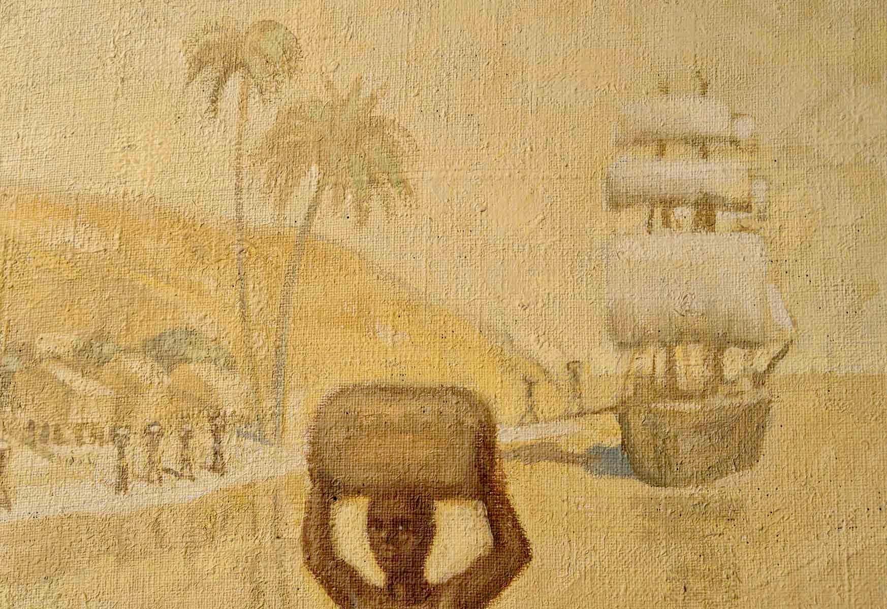 Les Bienfaits de la Nature di F.Majorel (1878-1965) Grande olio su tela in stile Art Déco in vendita 2