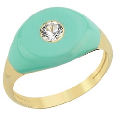 Anello Les BonBons in oro 14k con smalto e pietra di quarzo da 0,30 carati