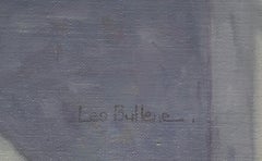 Bodegón de flores delante de una ventana, pintura al óleo impresionista de Les Bullene