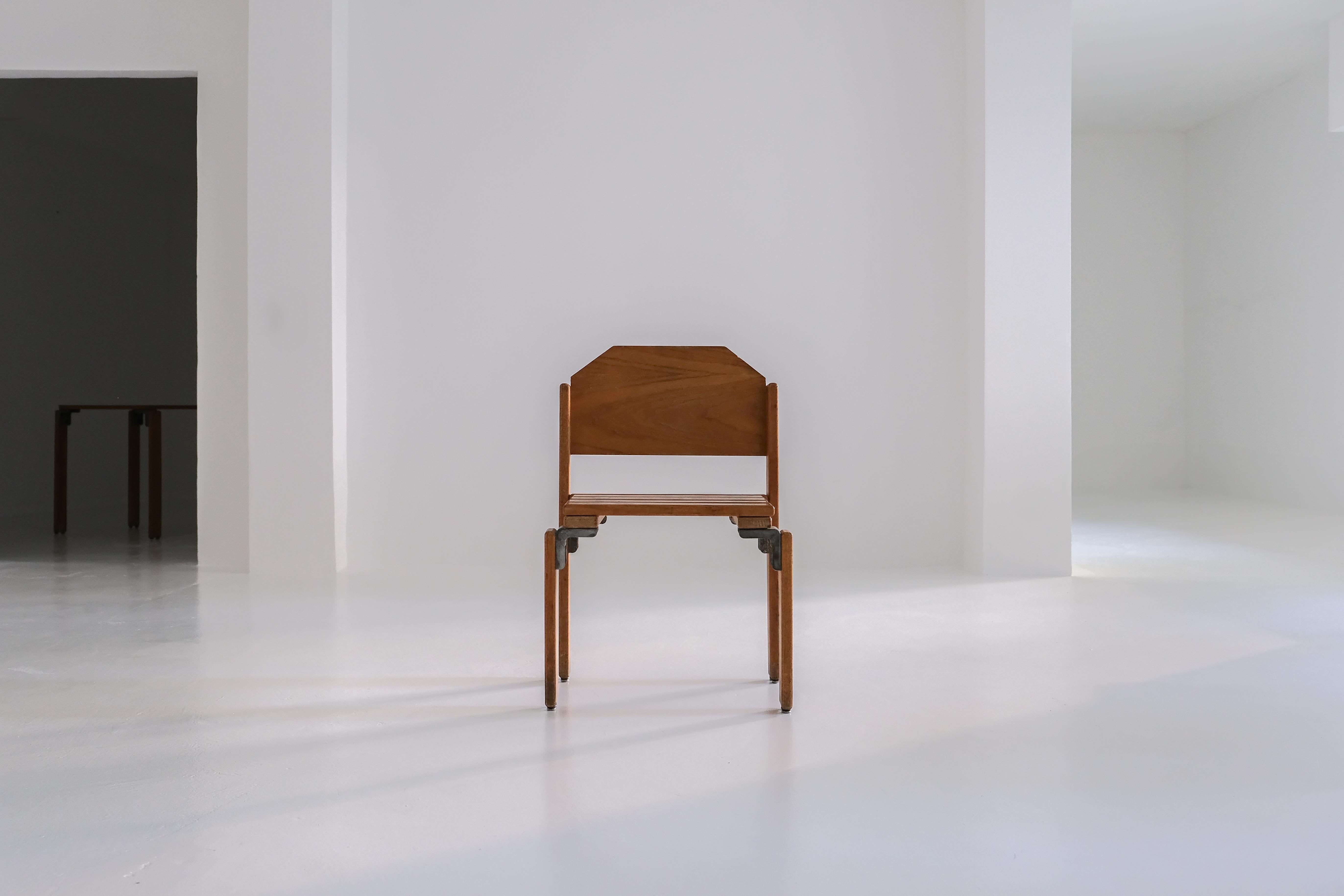 Mid-Century moderno Les Carrats Dining Chair by Georges Candilis + Anja Blomstedt for Sentou, 1970 in vendita