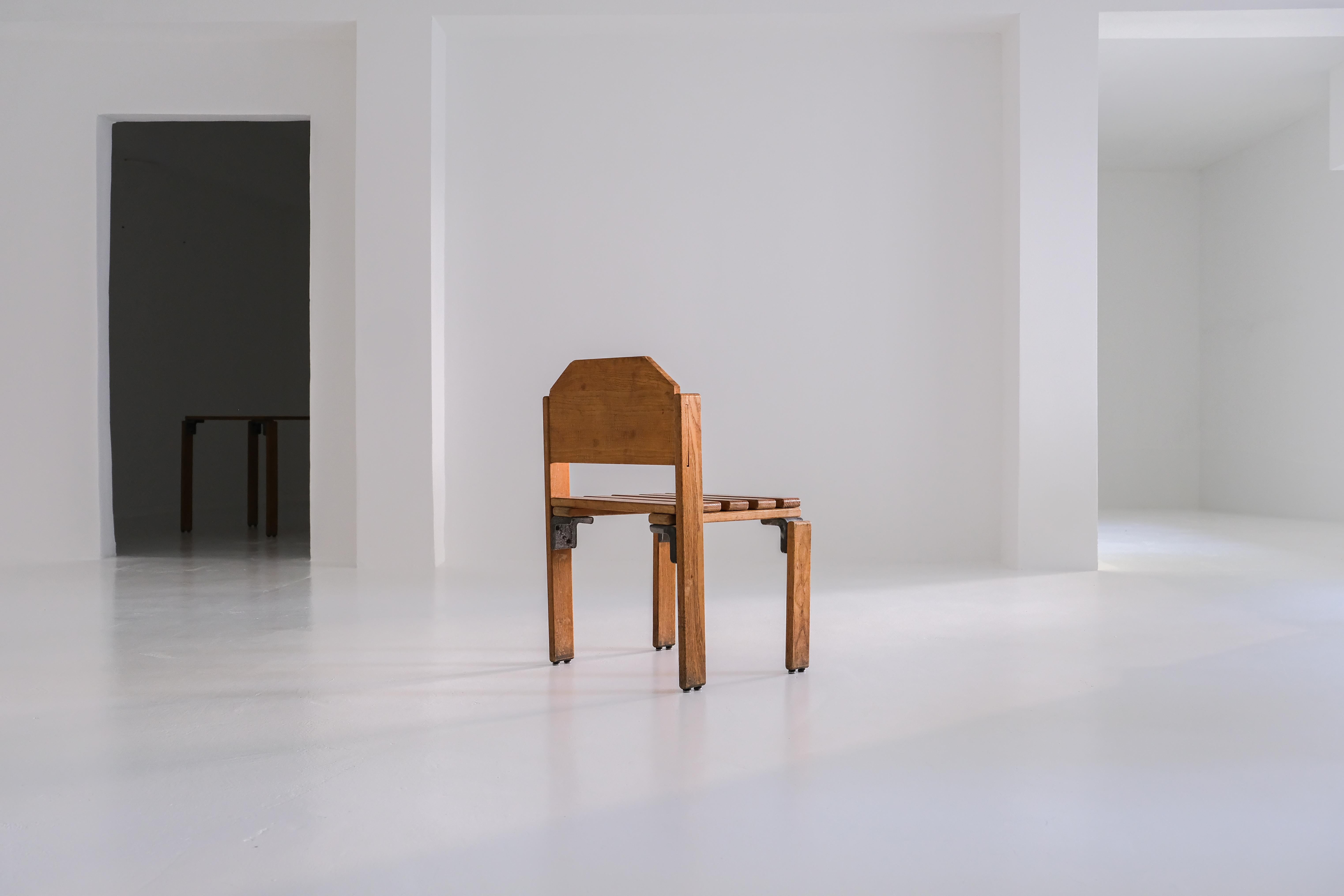 XX secolo Les Carrats Dining Chair by Georges Candilis + Anja Blomstedt for Sentou, 1970 in vendita